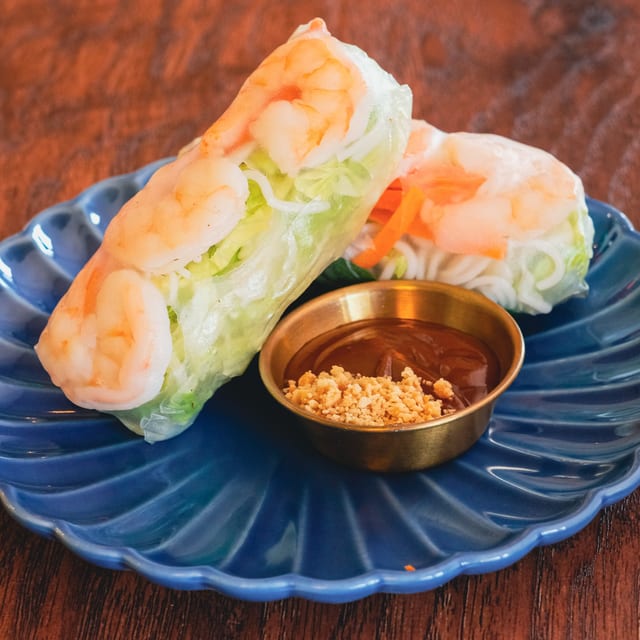 Fresh Basil Roll Shrimp.