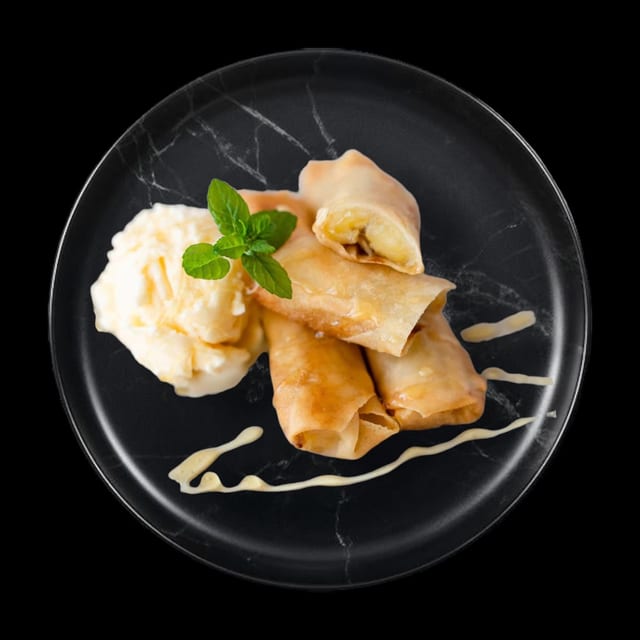 Fried Banana With Ice Cream.